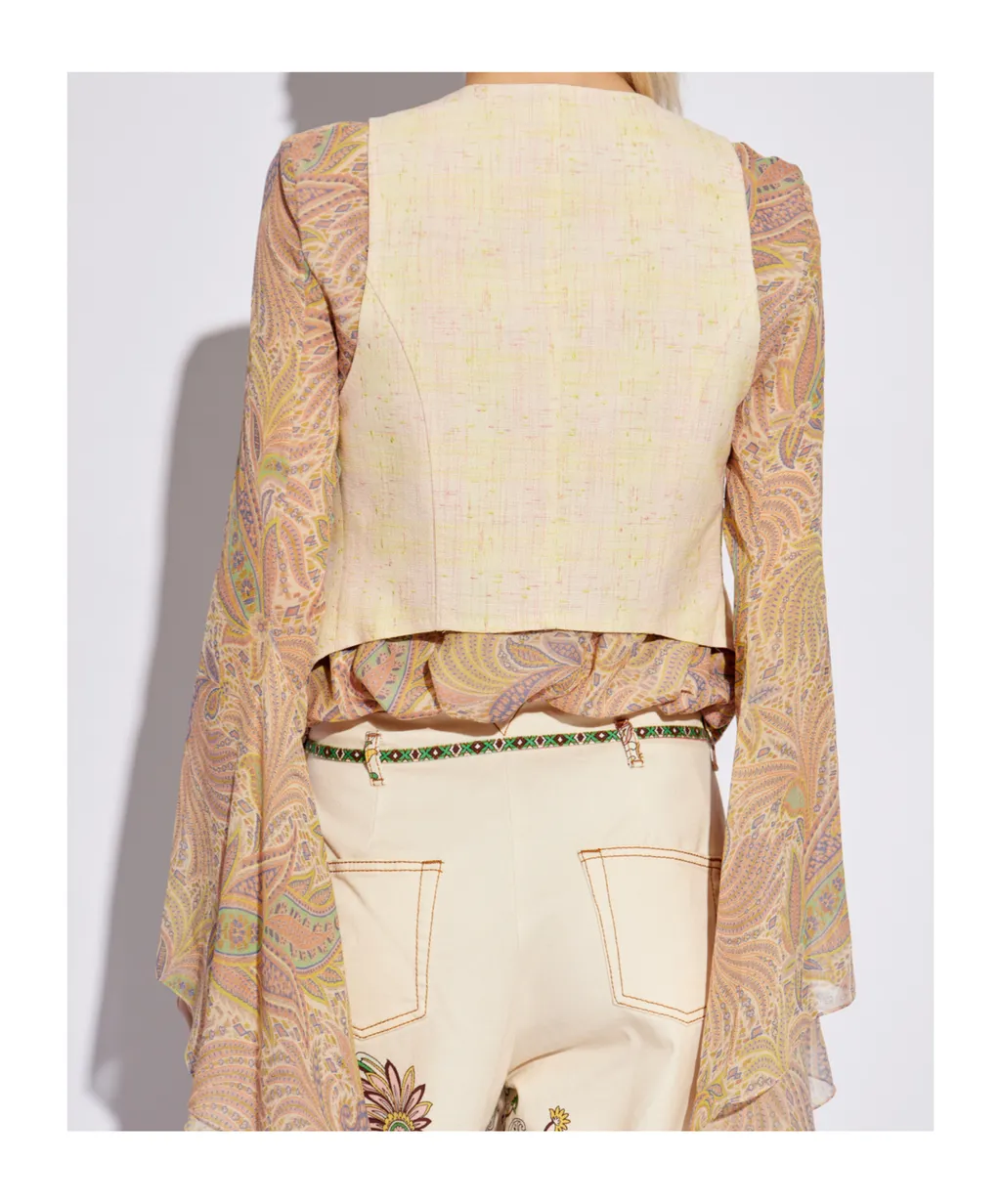 Slub Sleeveless Waistcoat