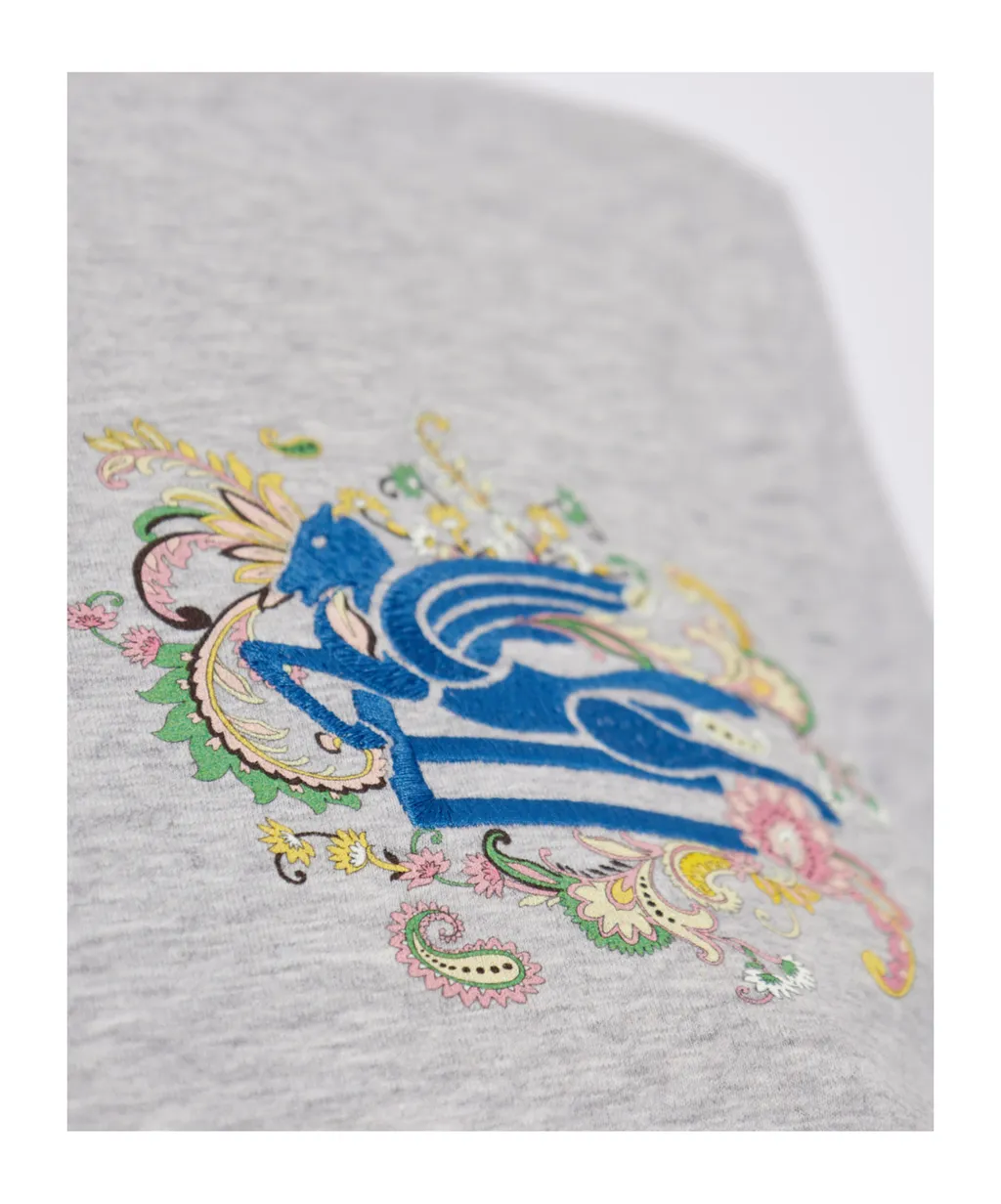 Pegaso Embroidered Crewneck T-Shirt