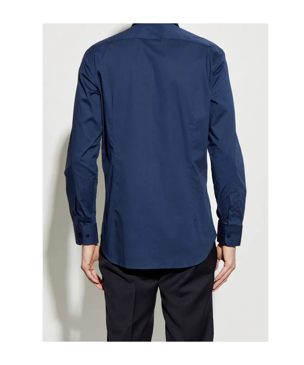 Buttoned Curved Hem Shirt