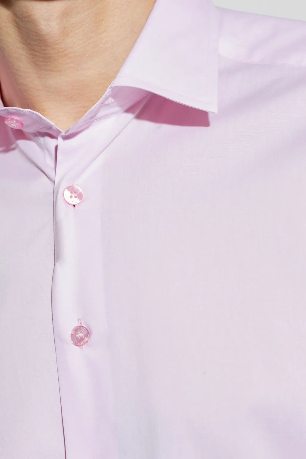 Buttoned Curved Hem Shirt