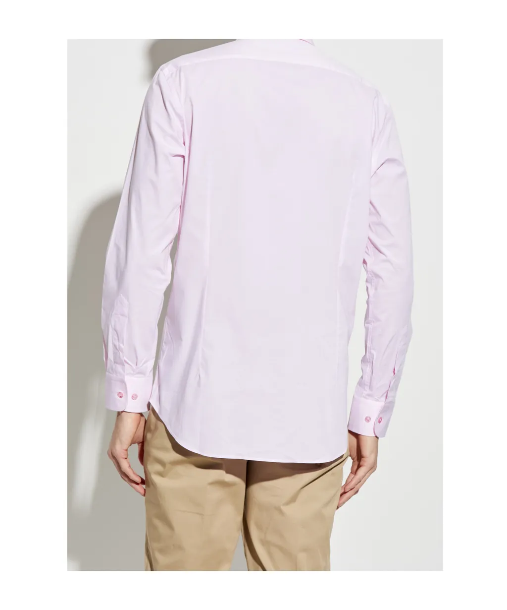 Buttoned Curved Hem Shirt
