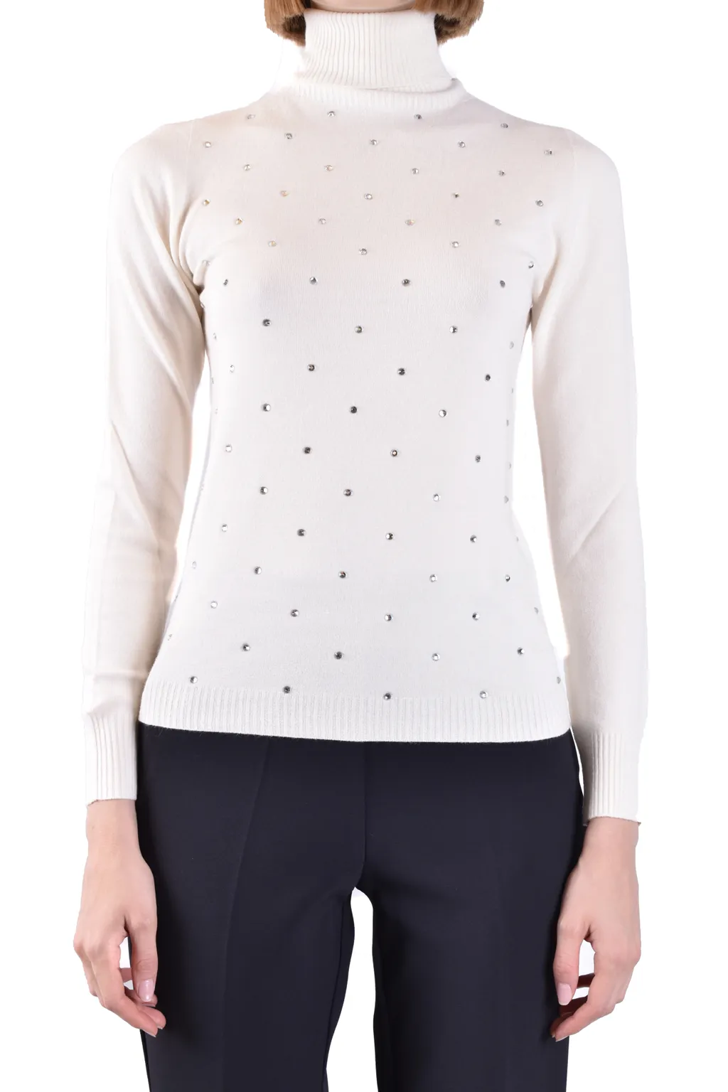 High-Neck Long-Sleeved Sweater