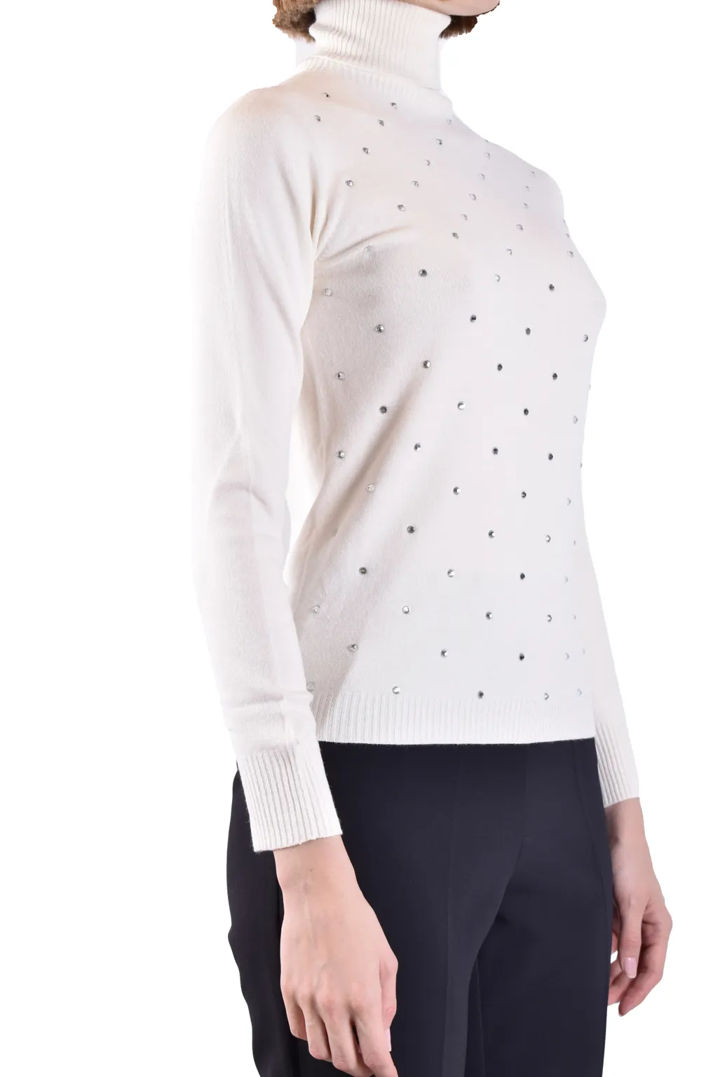 High-Neck Long-Sleeved Sweater