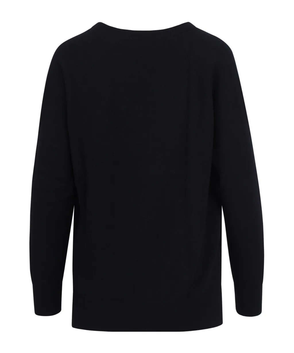 Appliqué V-Neck Knitwear