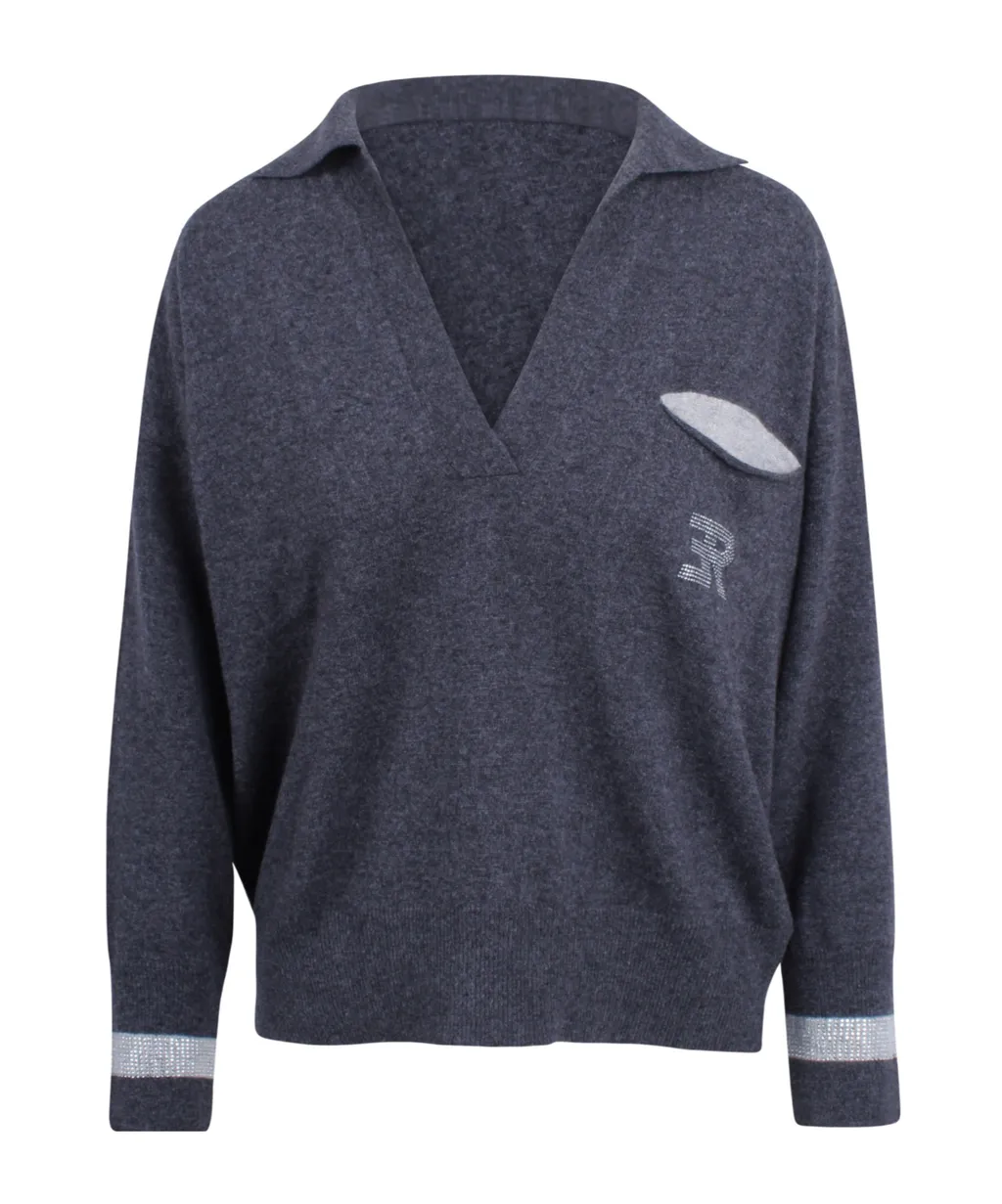 Rhinestone Logo Sweater