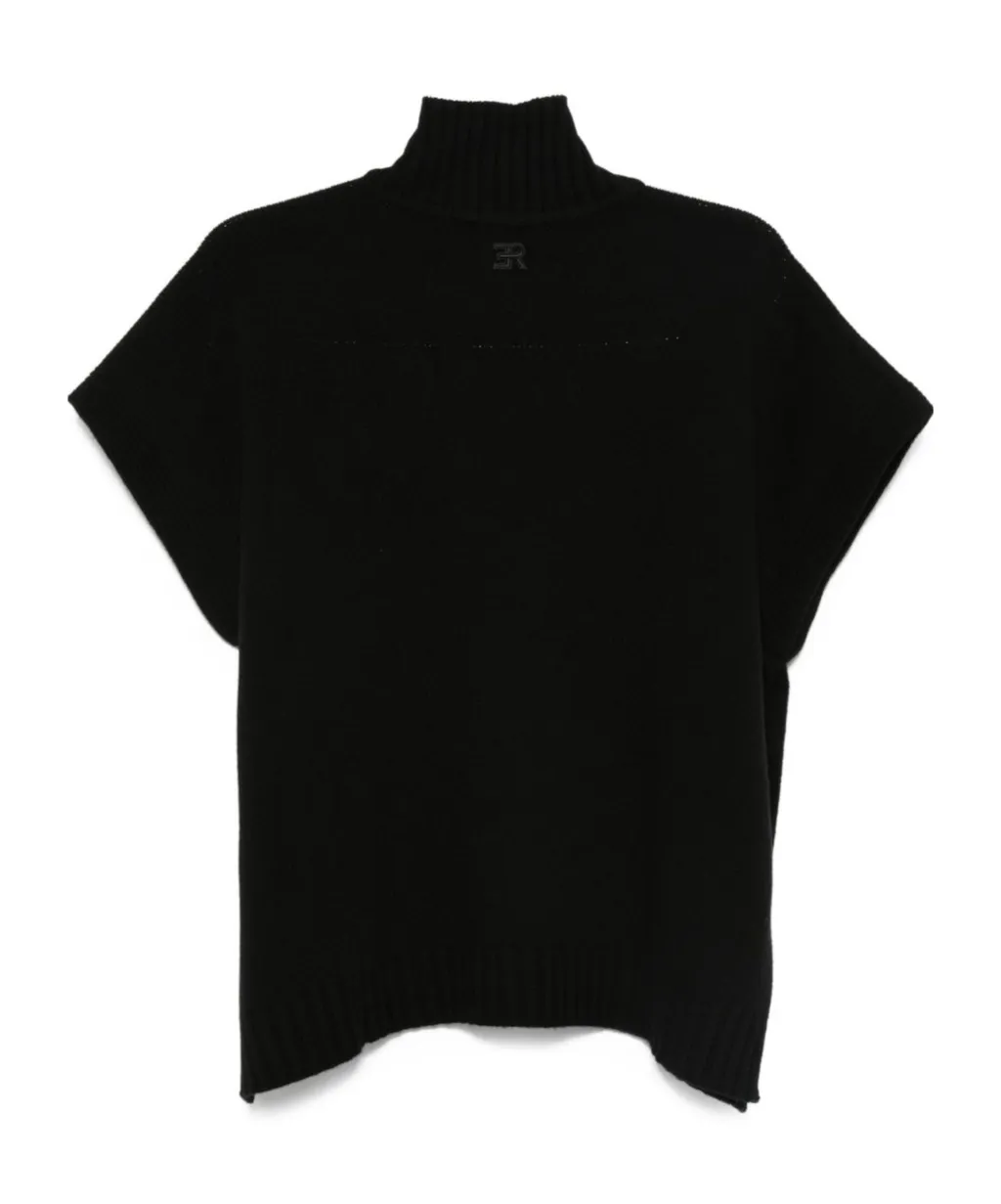High-Neck Sleeveless Sweater