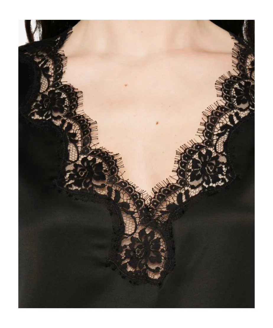 Lace-Insert Blouse