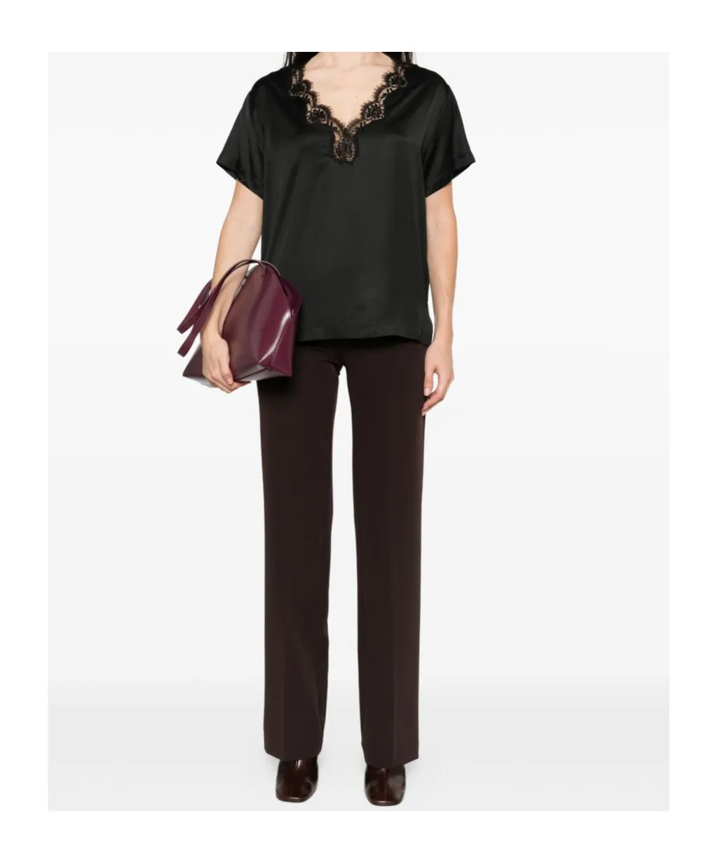 Lace-Insert Blouse