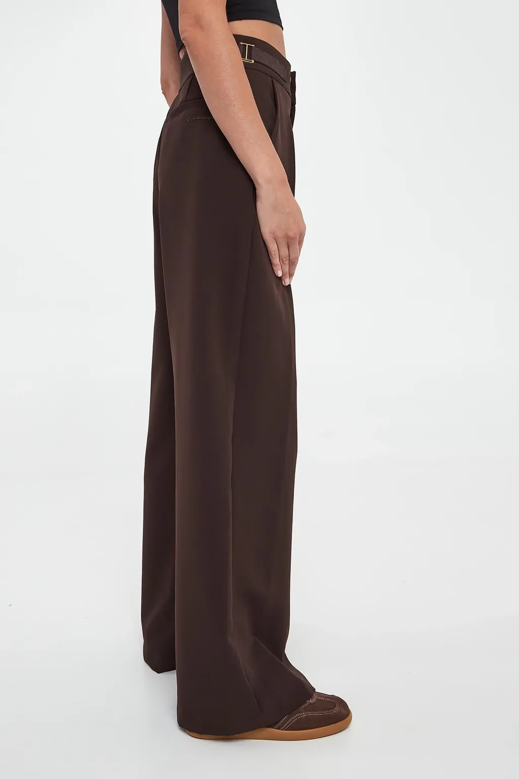 Wide-Leg Pleated Pants