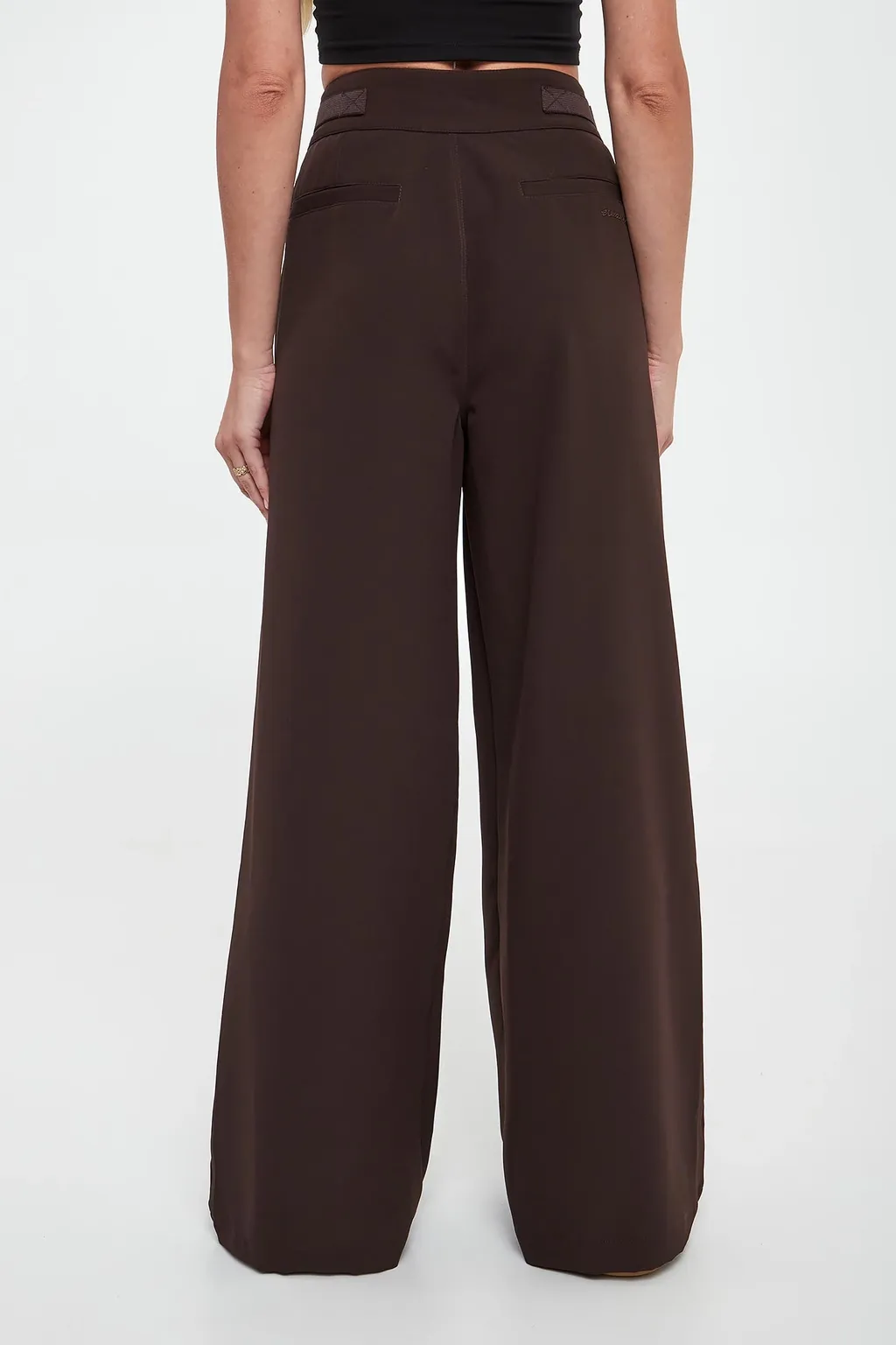 Wide-Leg Pleated Pants