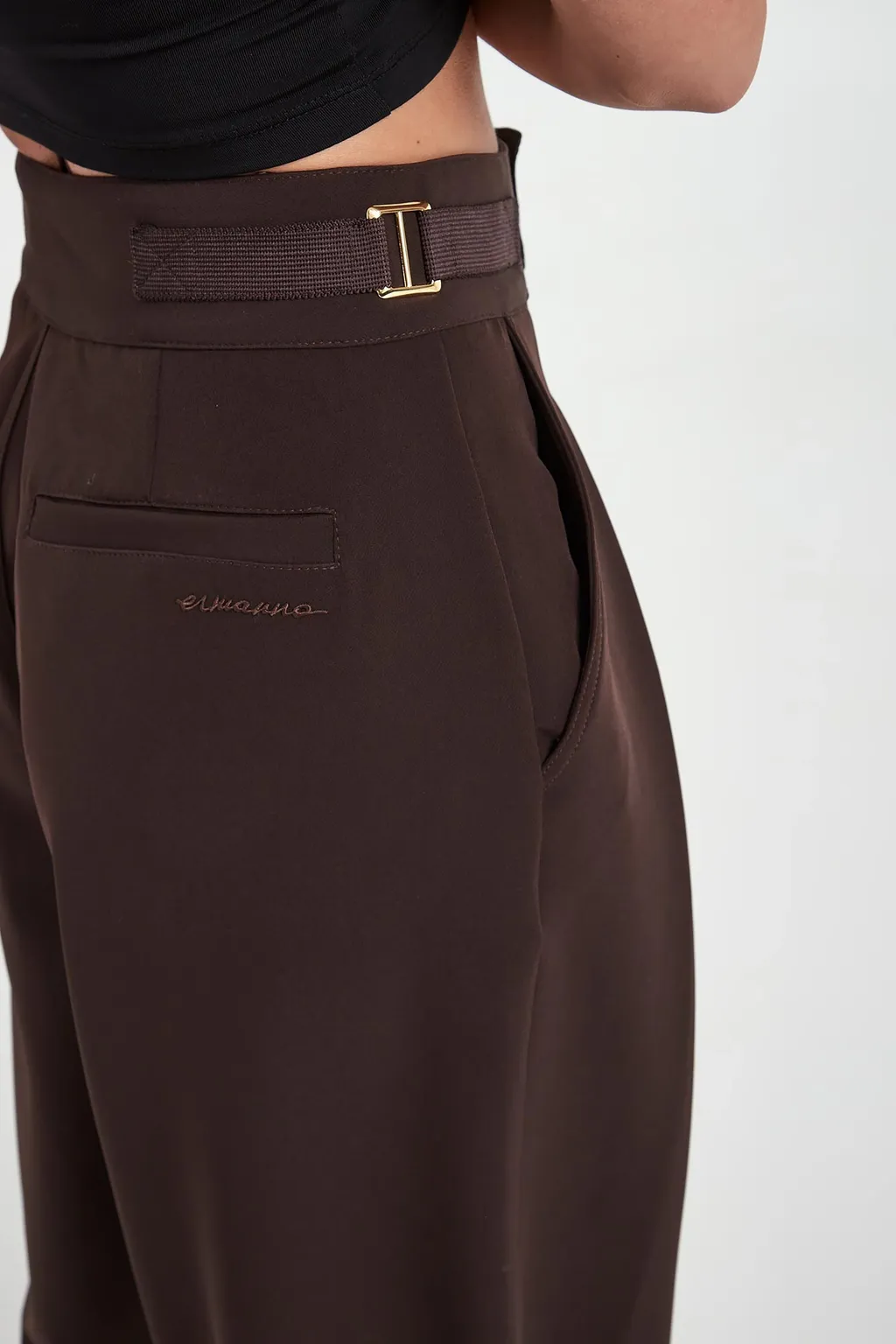 Wide-Leg Pleated Pants