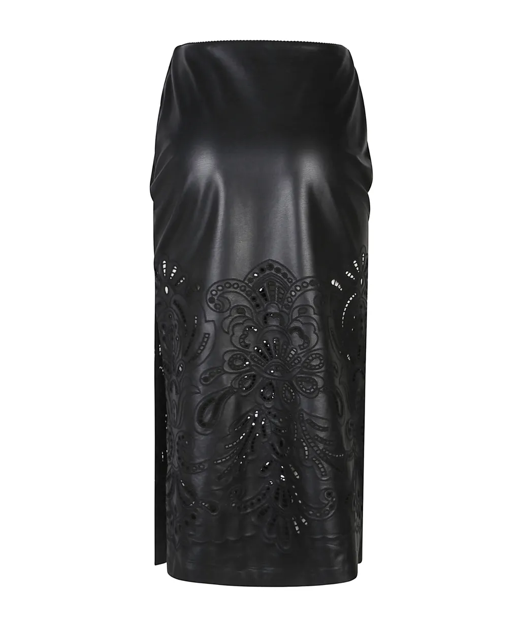 Laser-Cut Midi Skirt