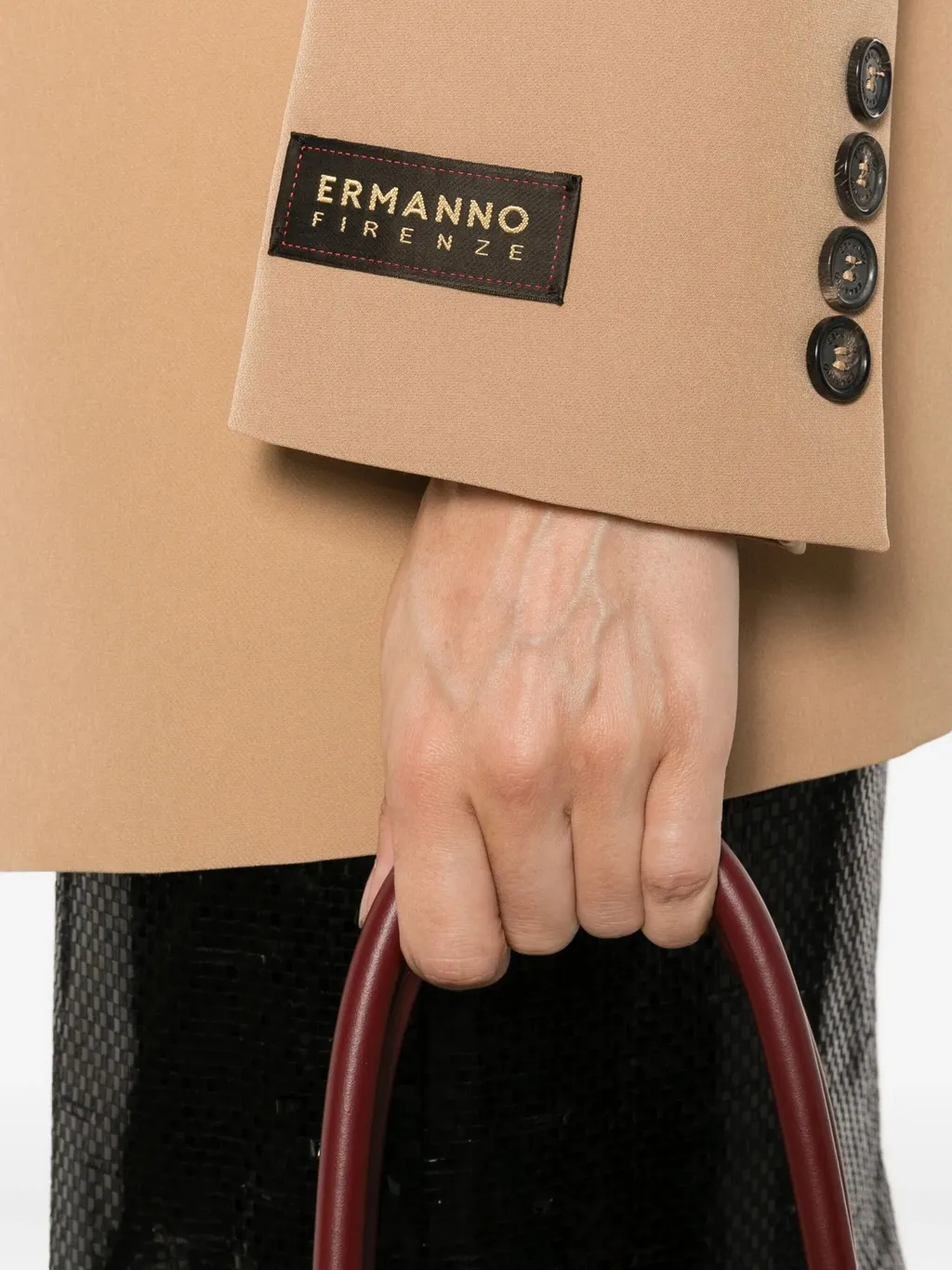 Single-Button Cuff-Detail Blazer