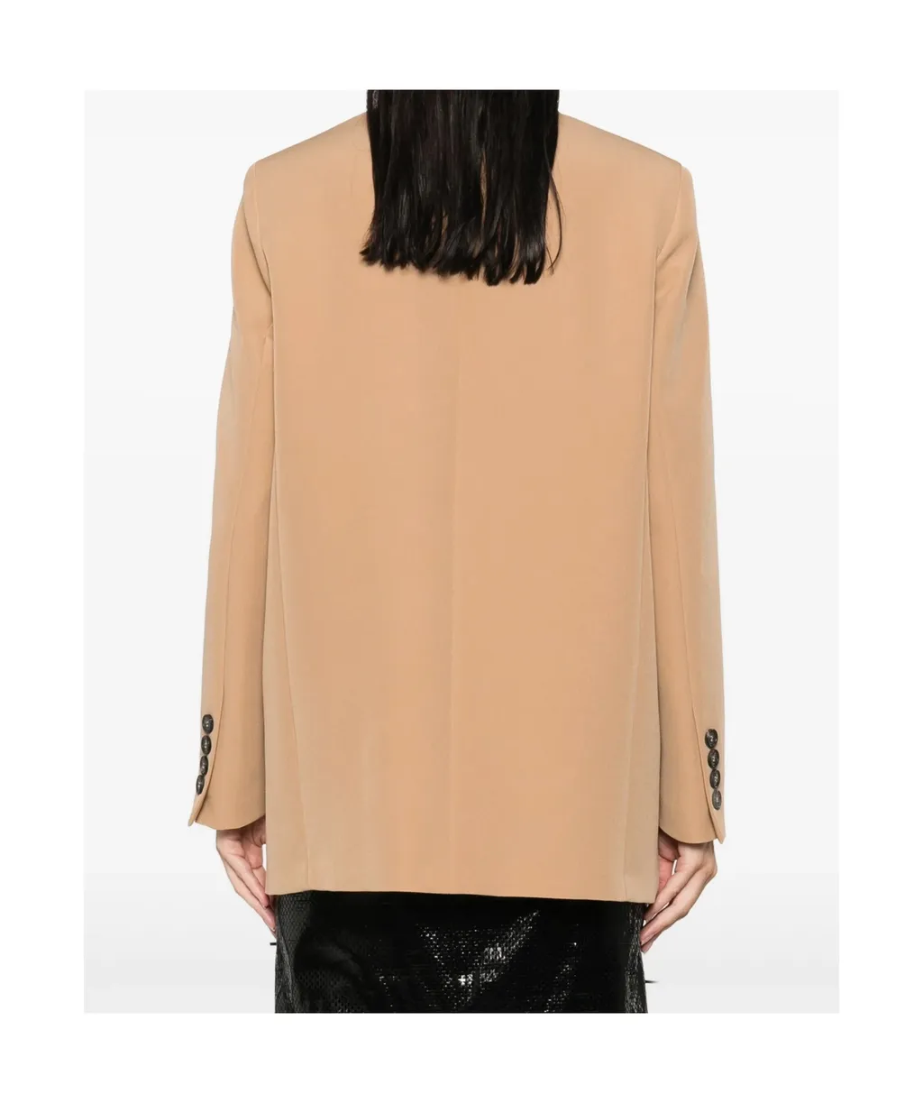 Single-Button Cuff-Detail Blazer