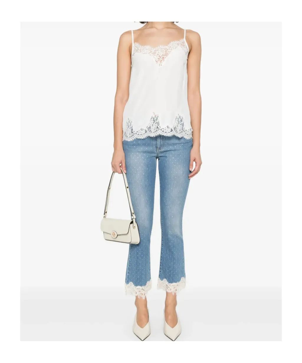 Lace-Trim Tank Top