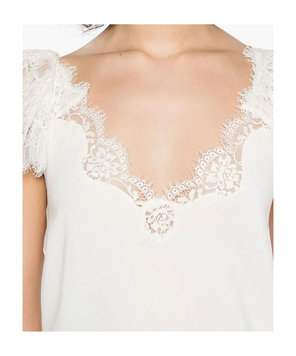 Lace-Trim Tank Top