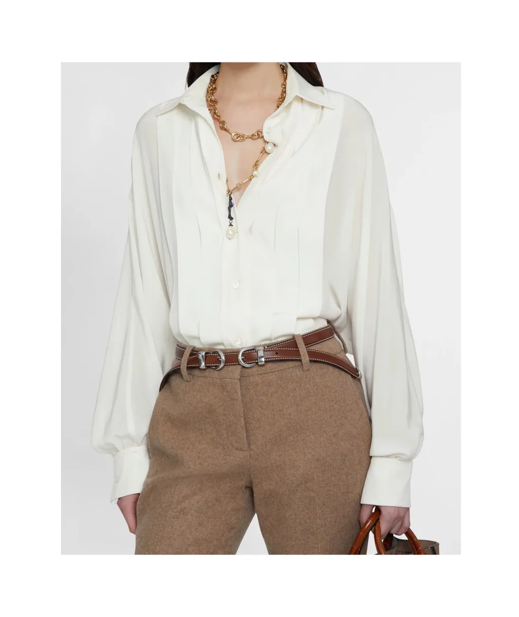 Long Sleeved Pleated Shirt