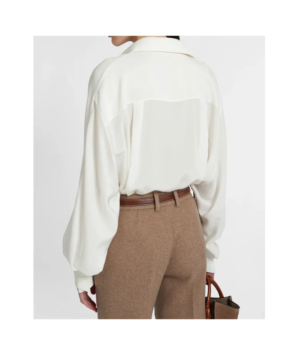 Long Sleeved Pleated Shirt