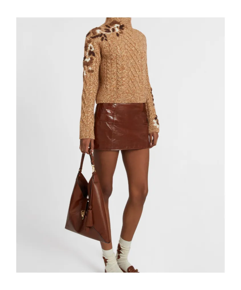 Glossy Leather Miniskirt