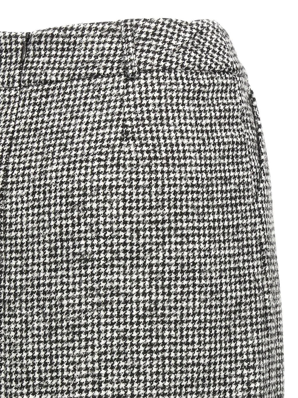 High Waist Back-Slit Midi Skirt