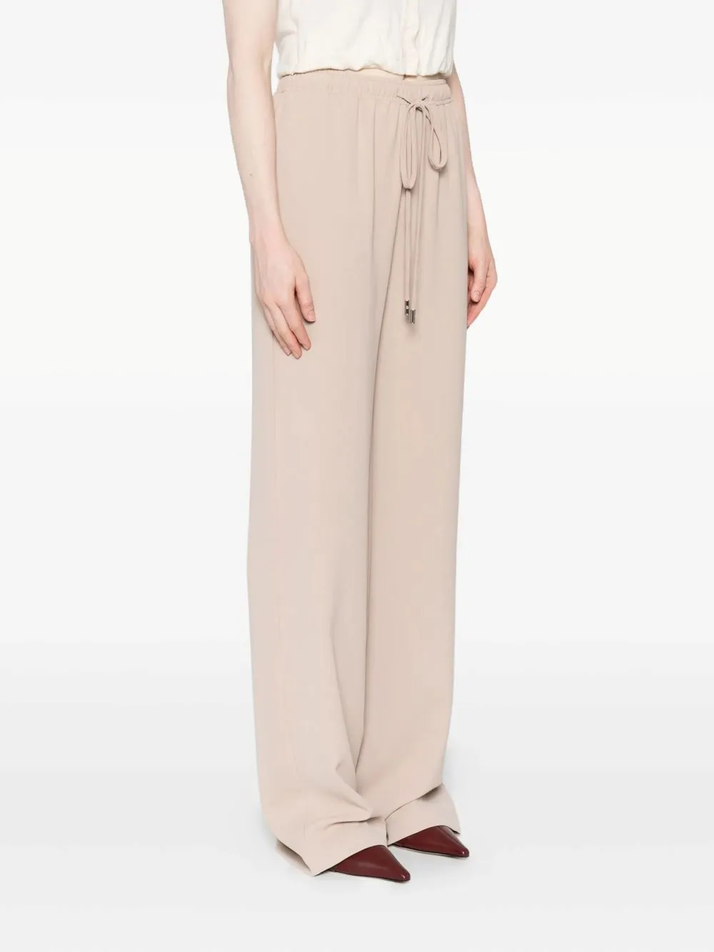 Drawstring Wide-Leg Trousers