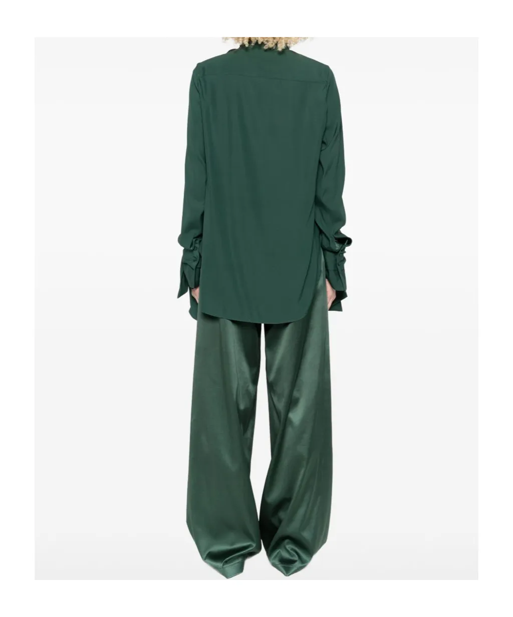 Tie-Neck Long-Sleeved Blouse