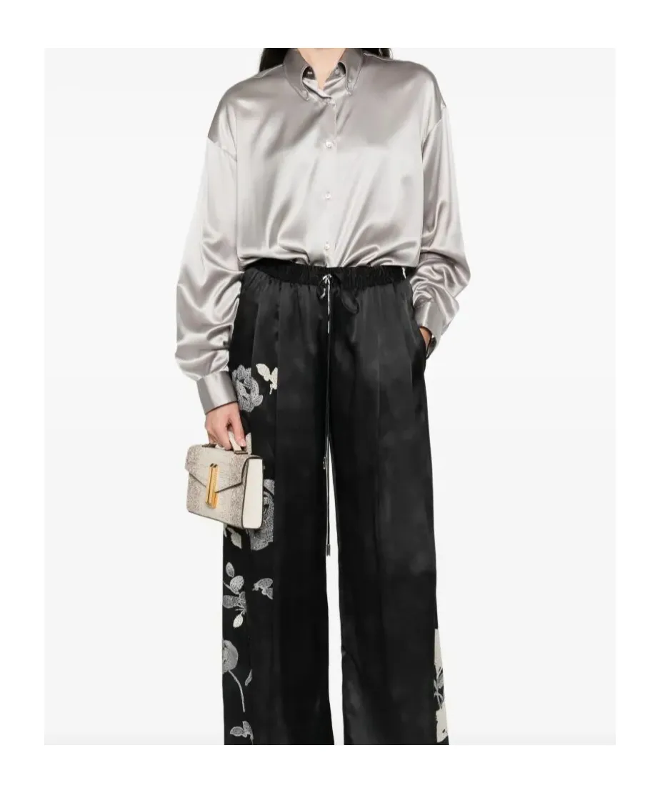Button-Down Satin Shirt