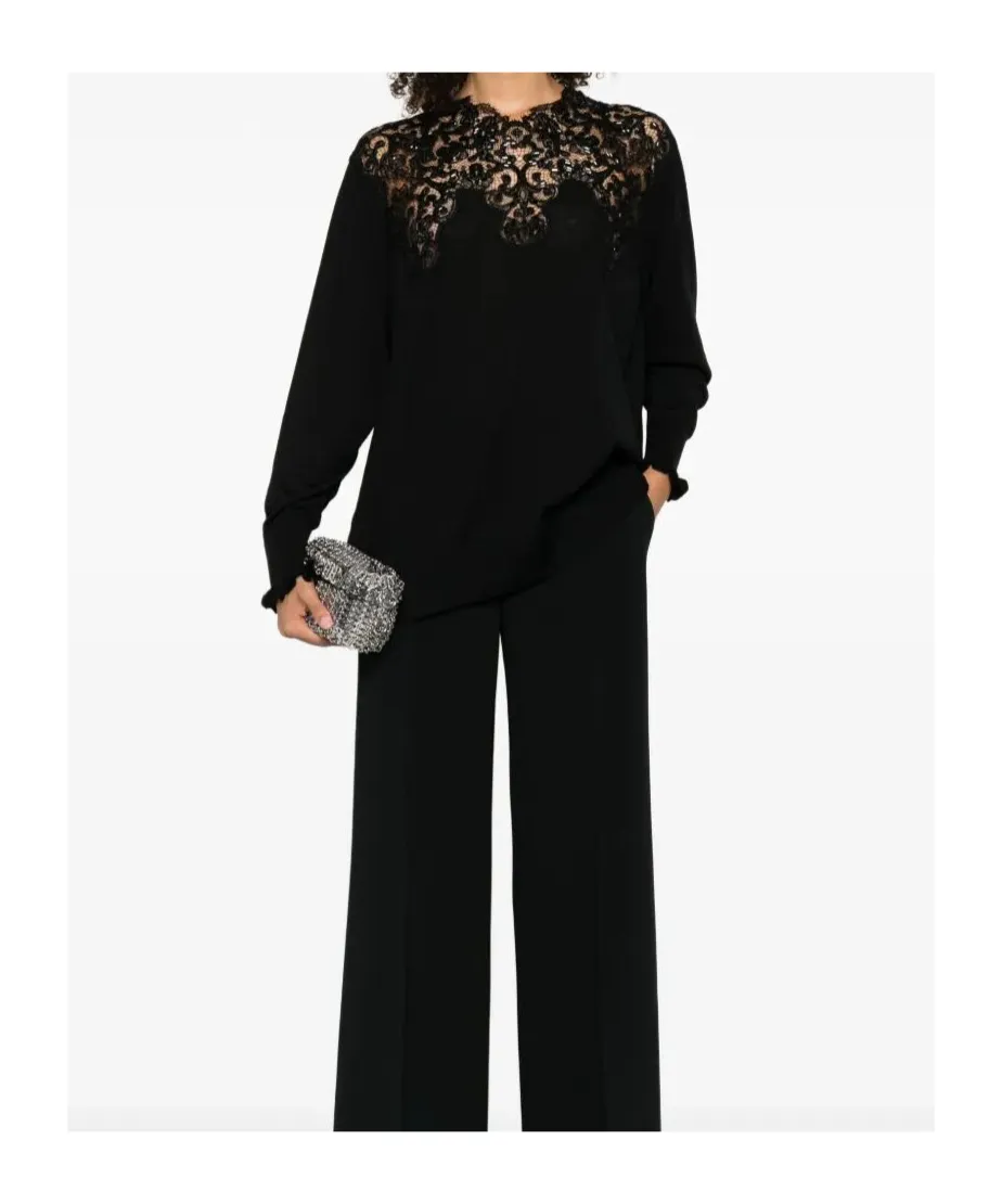 Lace-Embellished Top