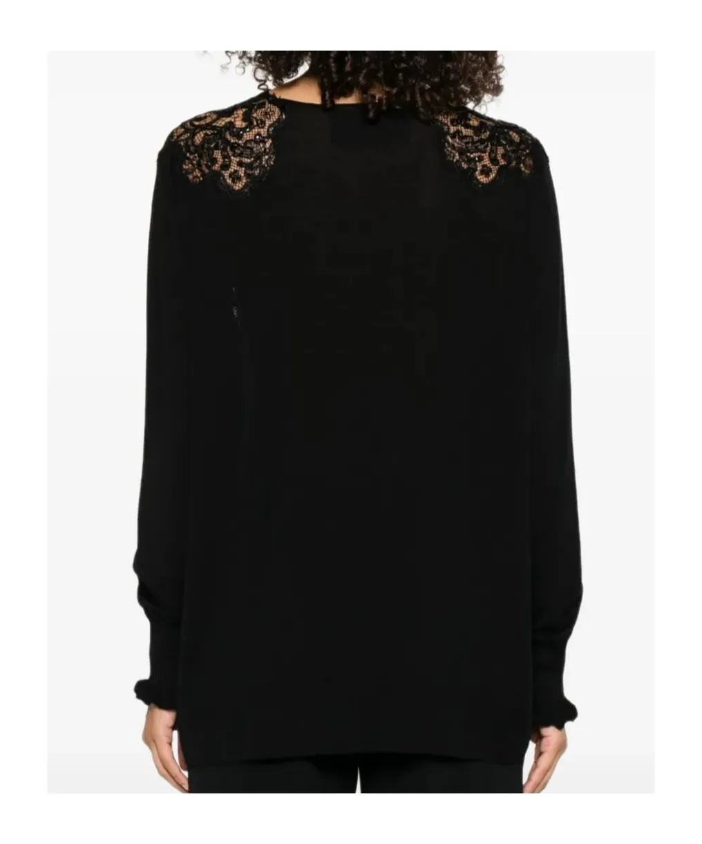 Lace-Embellished Top