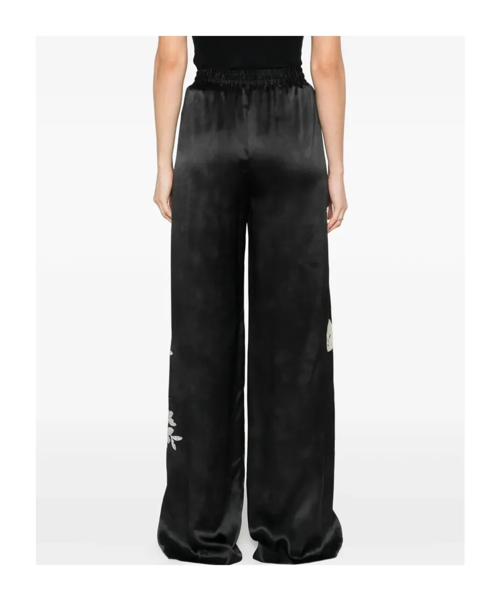 Floral-Print Drawstring-Waist Trousers