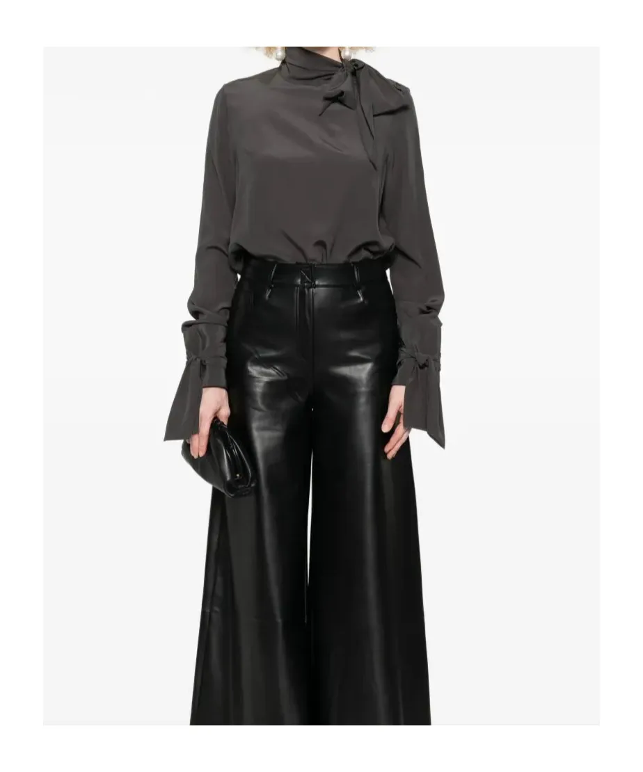 Tie-Neck Silk Top