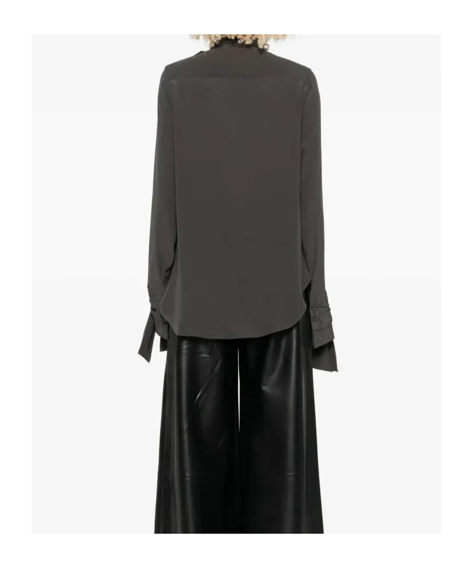 Tie-Neck Silk Top