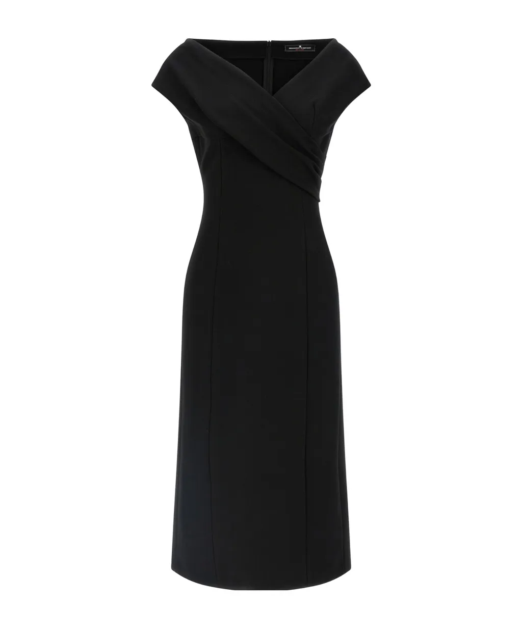 V-Neck Midi Dress