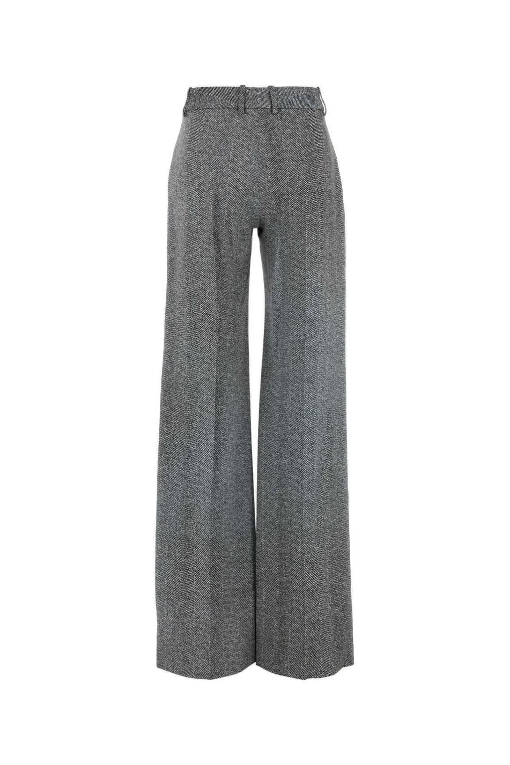 Straight-Leg Herringbone Tailored Trousers