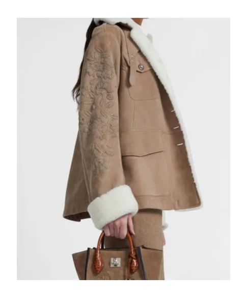 Embroidered Sheepskin Jacket