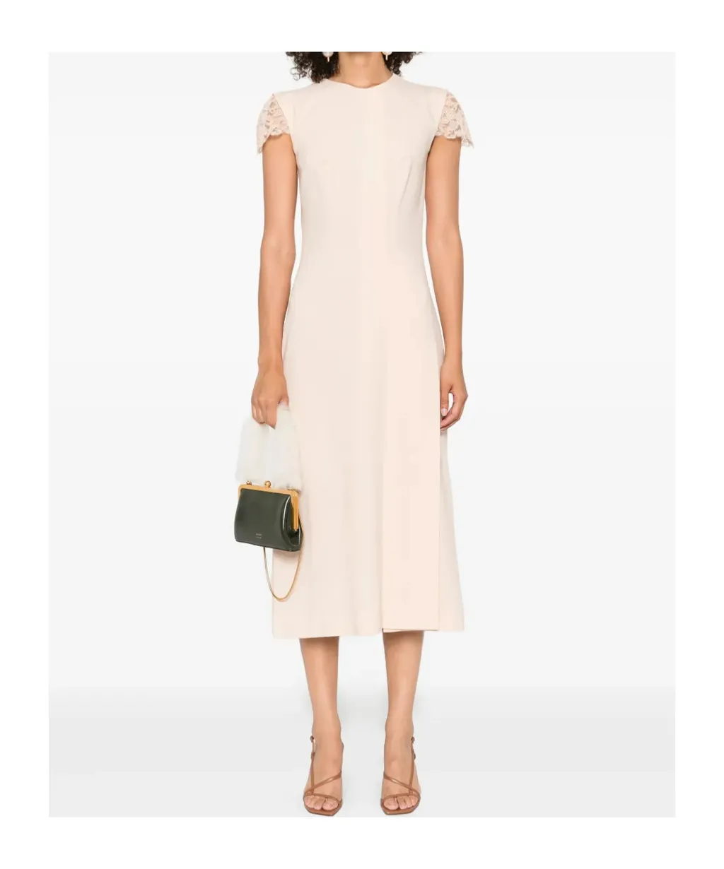 Lace-Trimmed Shift Dress