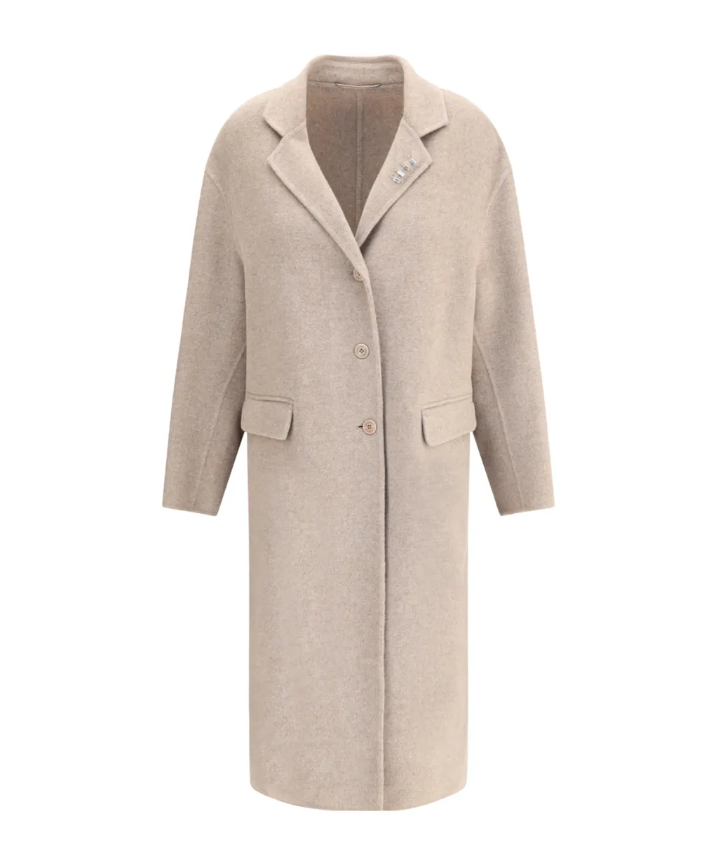 Efezia Button-Fastening Flap-Pocket Coat