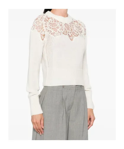 Lace-Insert Sweater
