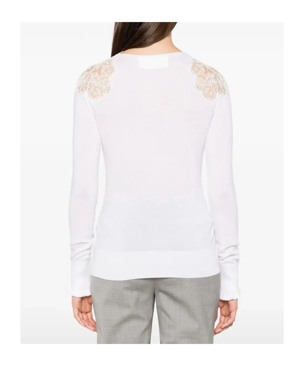 Lace-Insert Blouse