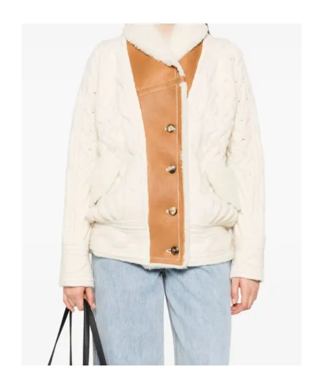 Cable-Knit Shearling Jacket