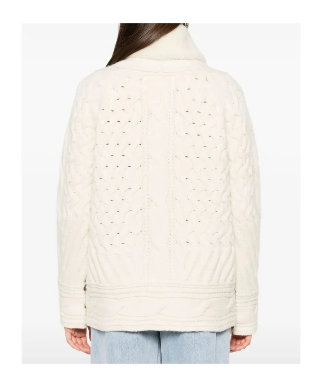 Cable-Knit Shearling Jacket