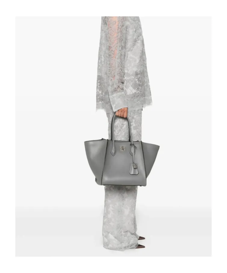 Maggie Padlock Leather Tote Bag