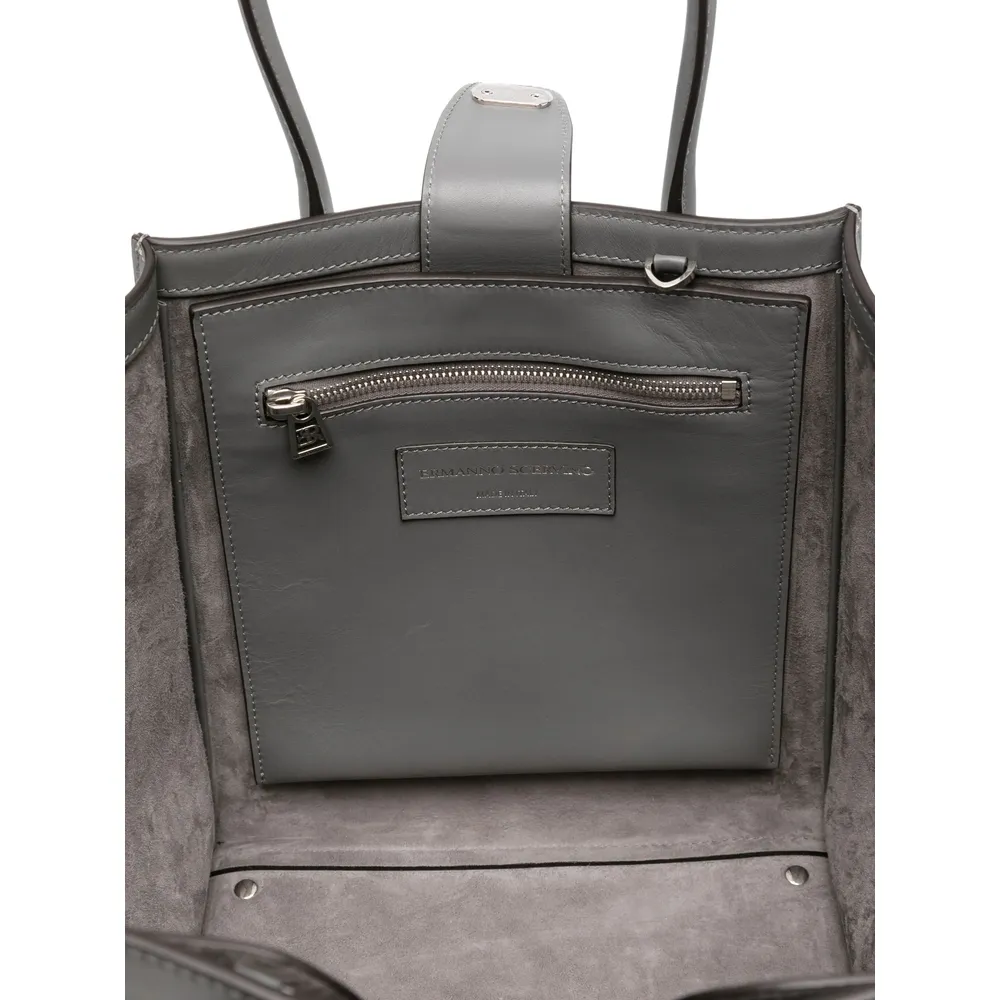 Maggie Padlock Leather Tote Bag