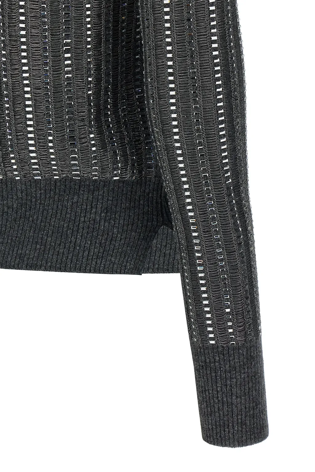 Crystal-Embellished High-Neck Top
