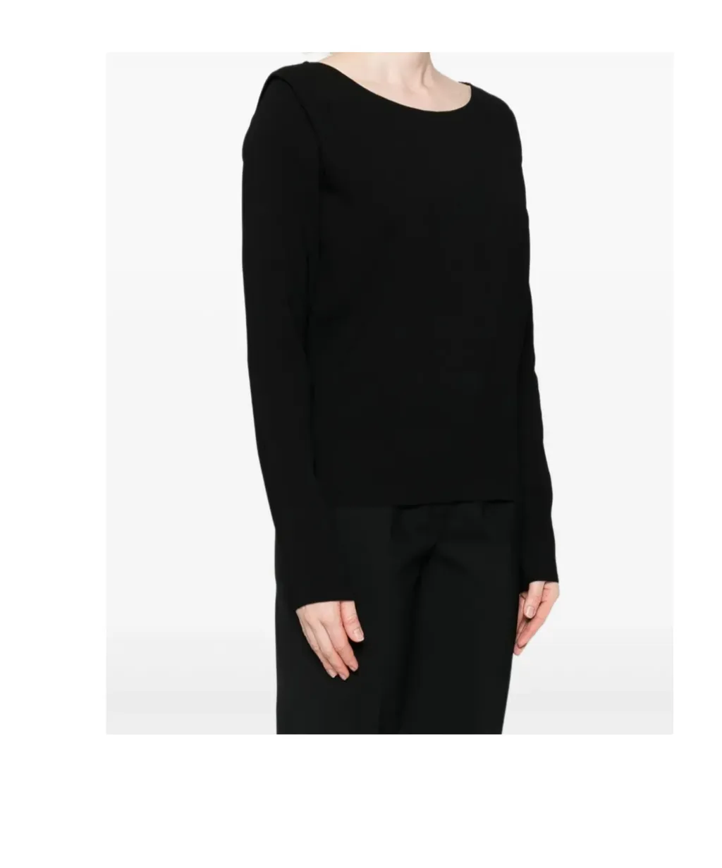 Boat-Neck Long-Sleeve Top