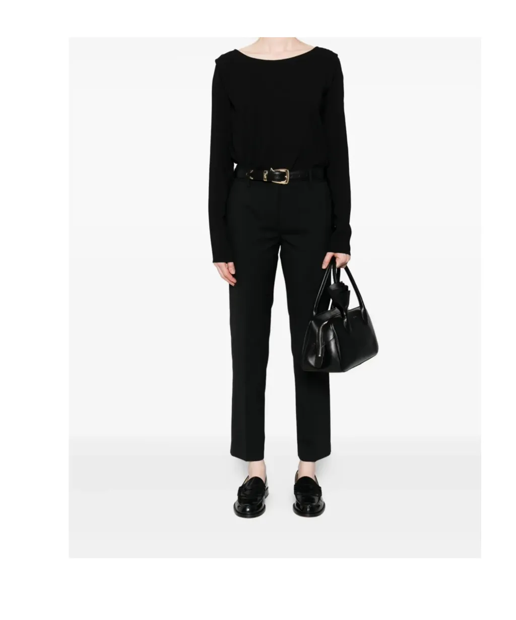 Boat-Neck Long-Sleeve Top