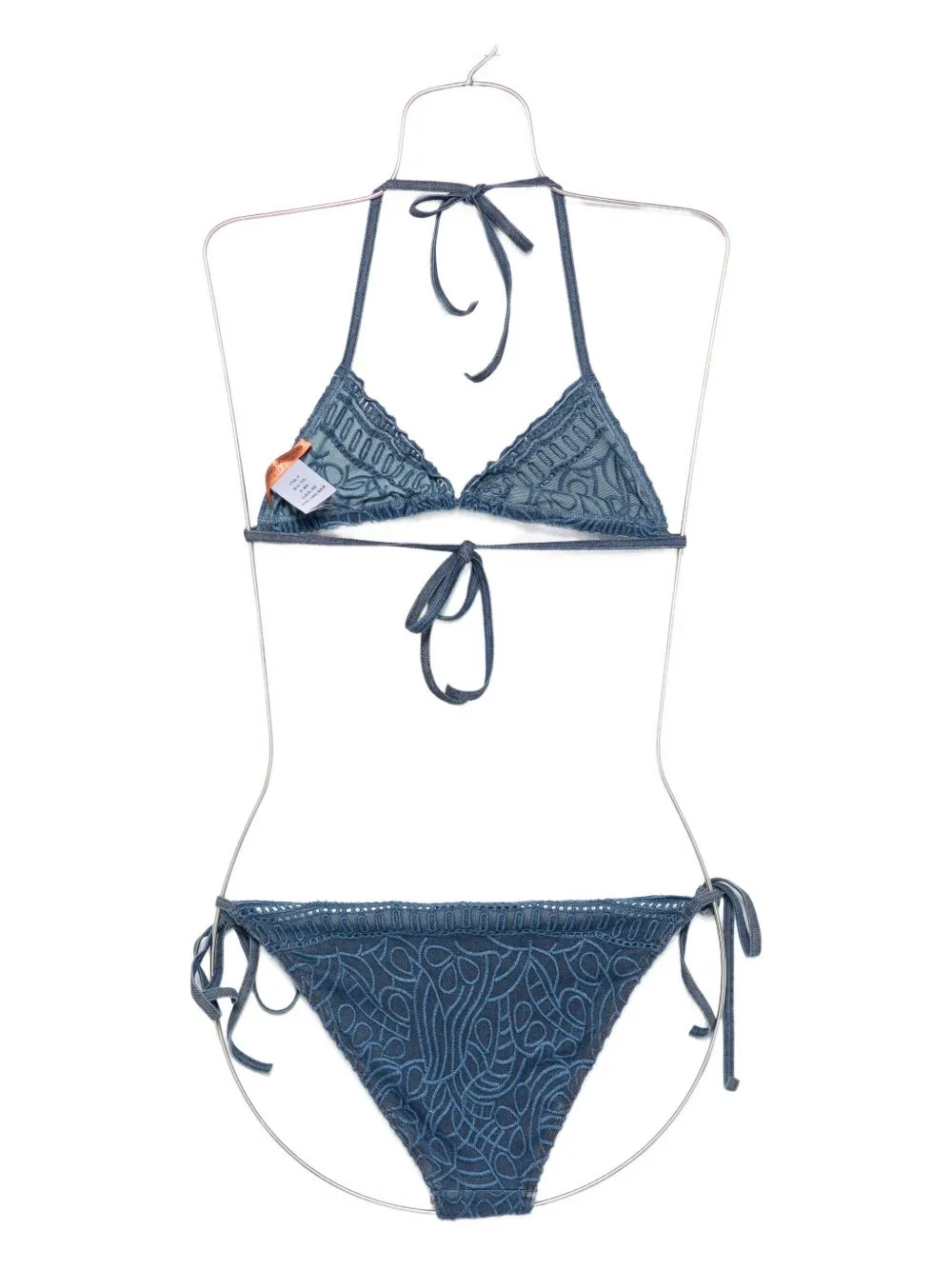 Embroidered Triangle Bikini