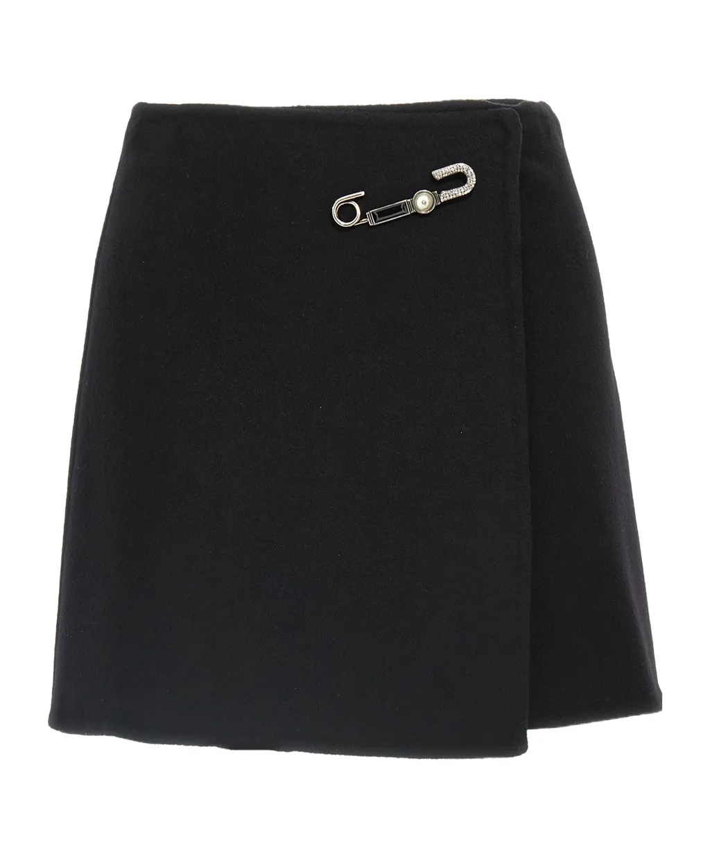 Pin Detailed Mini Skirt