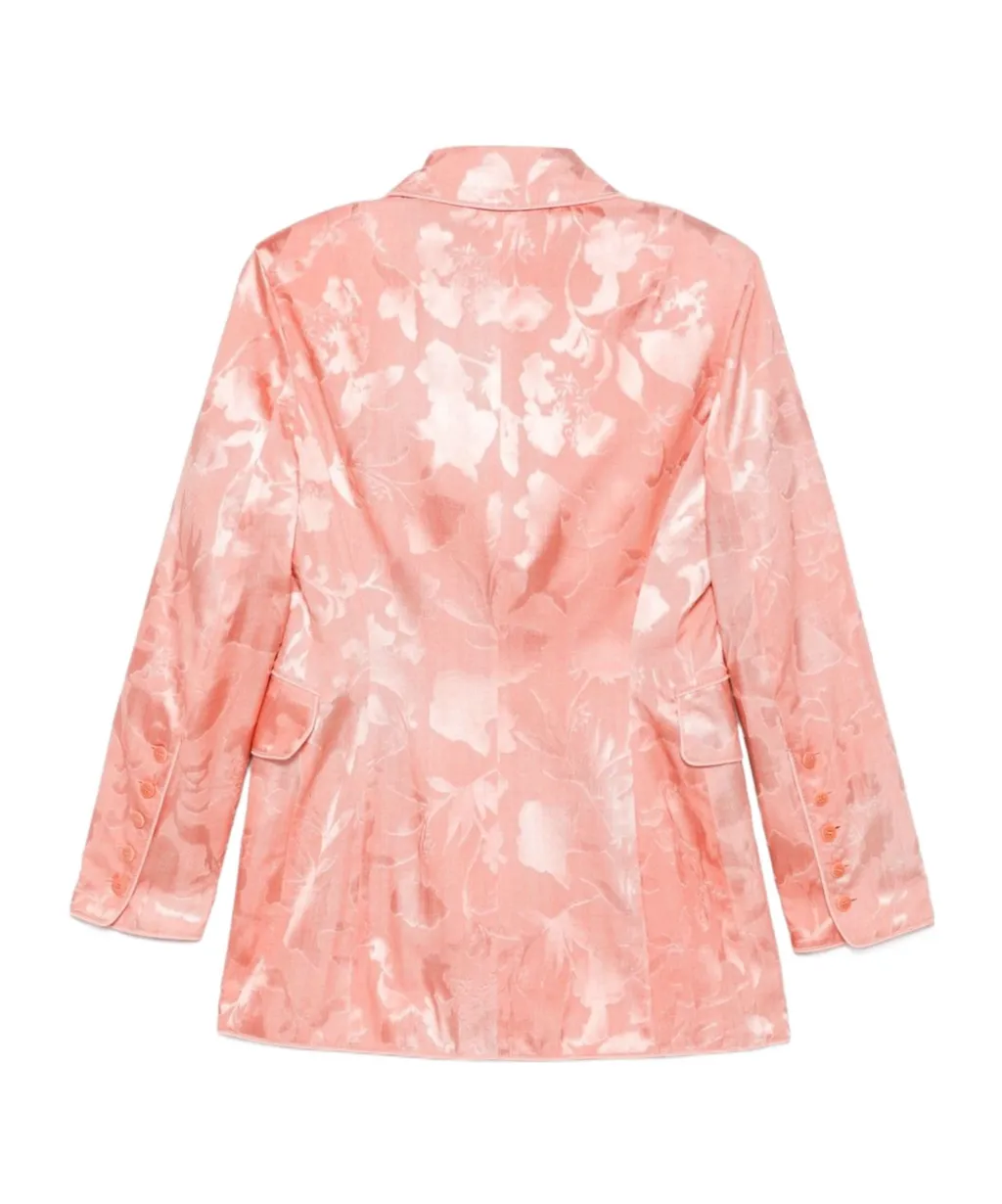 Floral-Jacquard Blazer