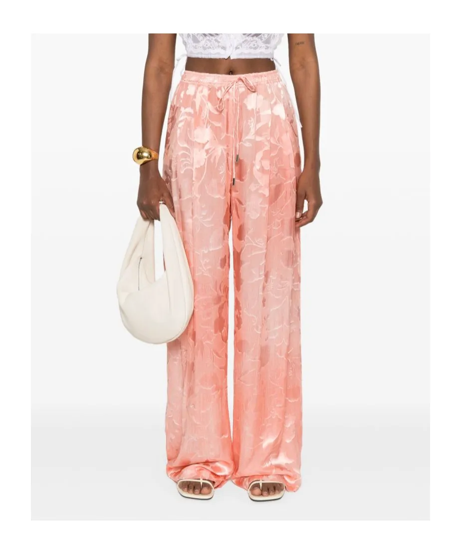 Floral Jacquard Trousers